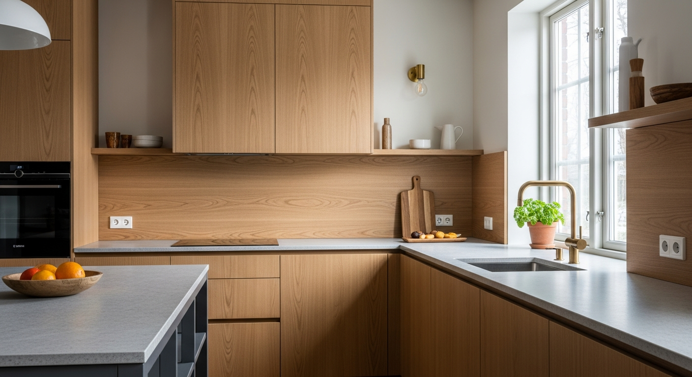 Terästaso keittiössä moderni teollisuus-tyyli ruostumaton teräs